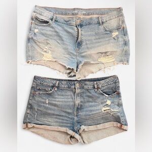 Old Navy Light Blue Distressed Denim Shorts Bundle size 20
